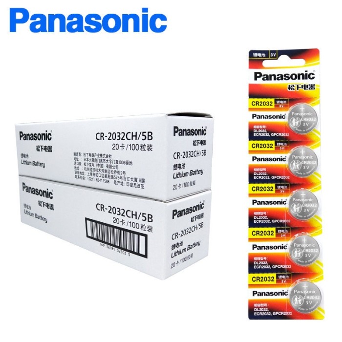VỈ 5 Pin Cúc Áo Panasonic CR2032 - CR2025 - CR2016 3V Lithium HÀNG CHÍNH HÃNG MỚI 100%
