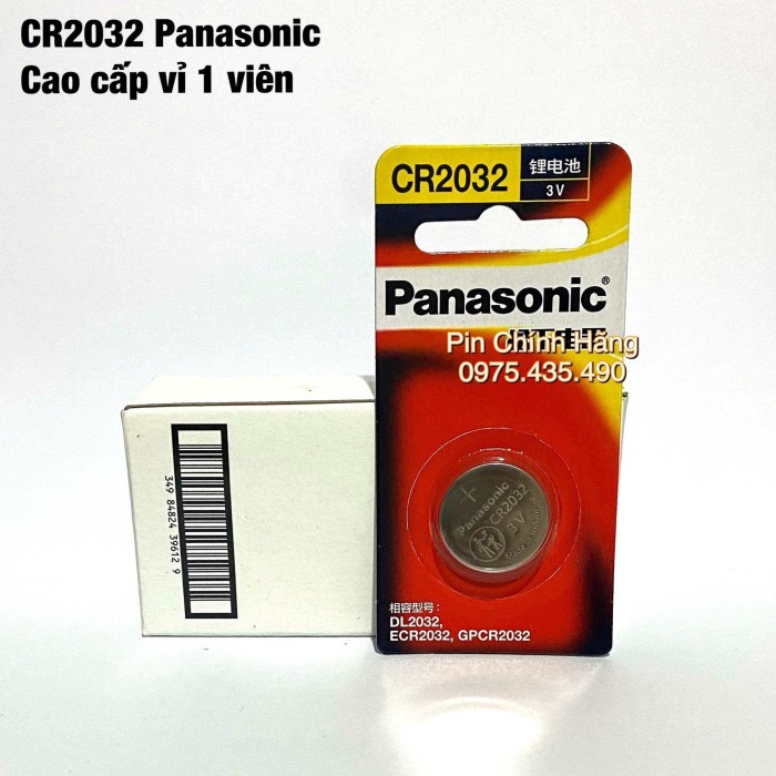 Pin CR2032 Panasonic Cao Cấp Chính Hãng Vỉ 1 Viên