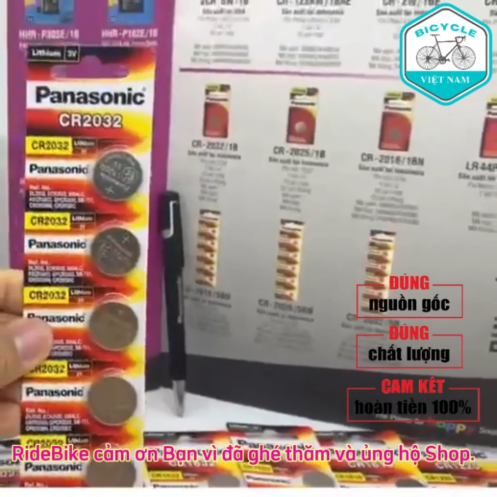 Pin Cúc PANASONIC CR1616 CR2016 CR2025 CR2032 cho remote, đồng hồ, đèn xe đạp - Chính Hãng, Giá Tốt