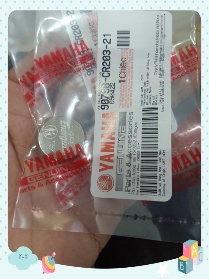 pin remote smartkey chính hãng yamaha cr2032 - Hình ảnh 2