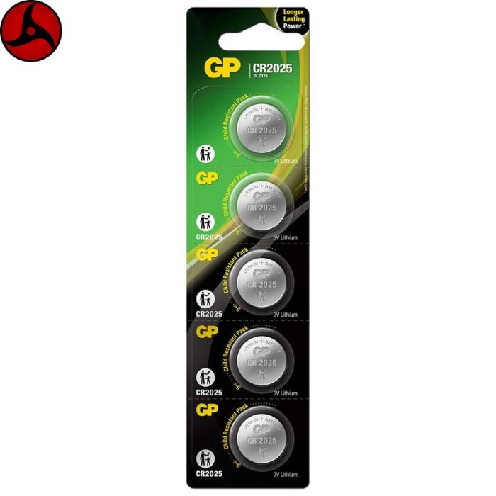 Vỉ 5 Pin Cúc Áo GP Lithium Coin Battery 3V - GP CR2025-2CPU5 - Hình ảnh 5