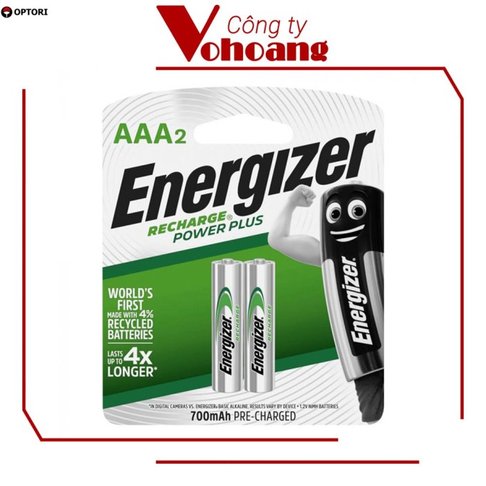 Pin Sạc Energizer AAA 700mAh Power Plus - Hình ảnh 3