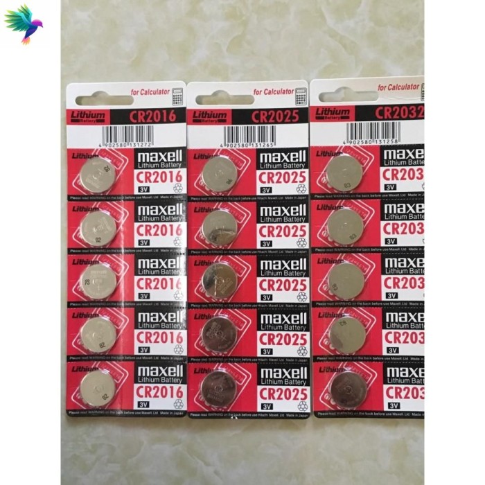 Vỉ 5 viên pin 3V Lithium CR2025 Maxell