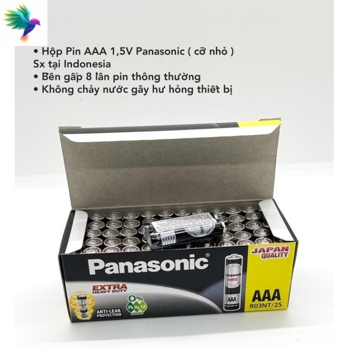 Hộp Pin AAA 1,5V Panasonic R03NT/2S - Hàng chính hãng - Hình ảnh 2