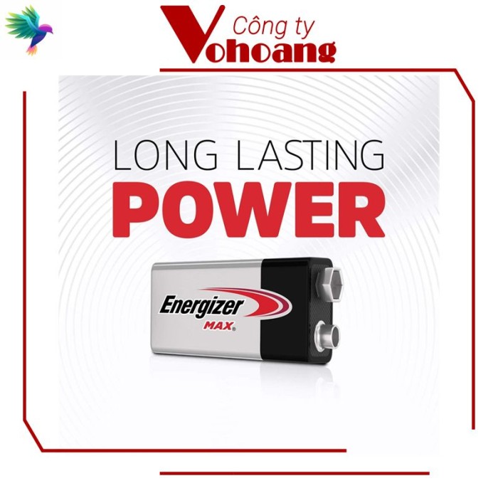 Pin vuông 9V Energizer 522 ALKALINE chính hãng ( Mẫu mới ) - Hình ảnh 3