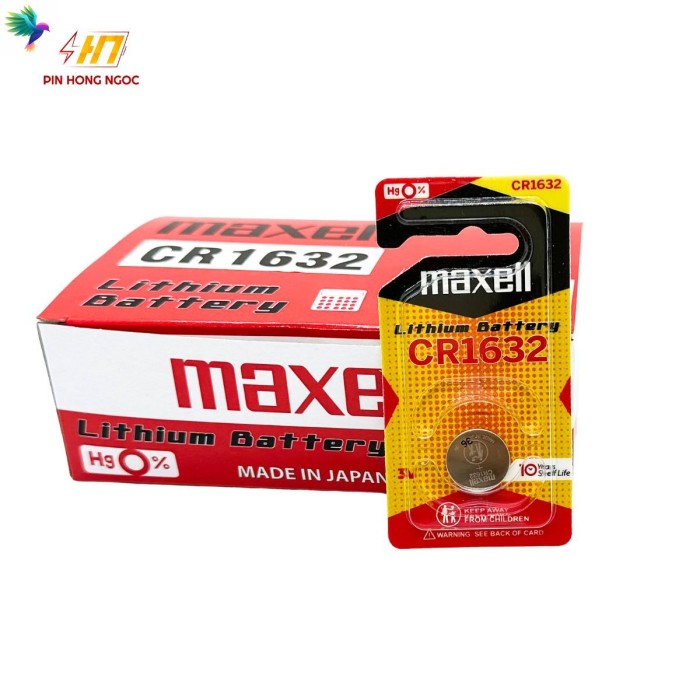 Pin CR1632 Maxell Lithium 3V Cao Cấp sản xuất tại Nhật Bản