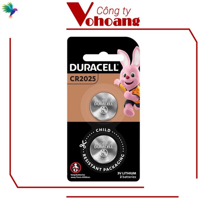 Vỉ 2 Viên Pin Duracell CR2032 / CR2025 / CR2016 Lithium 3V - Hàng chính hãng
