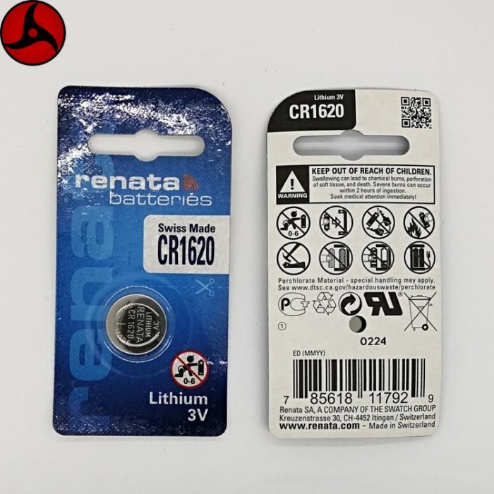Pin nút Thụy Sỹ RENATA CR1620 3V Made in Swiss (Loại tốt - Giá 1 viên) - Hình ảnh 3