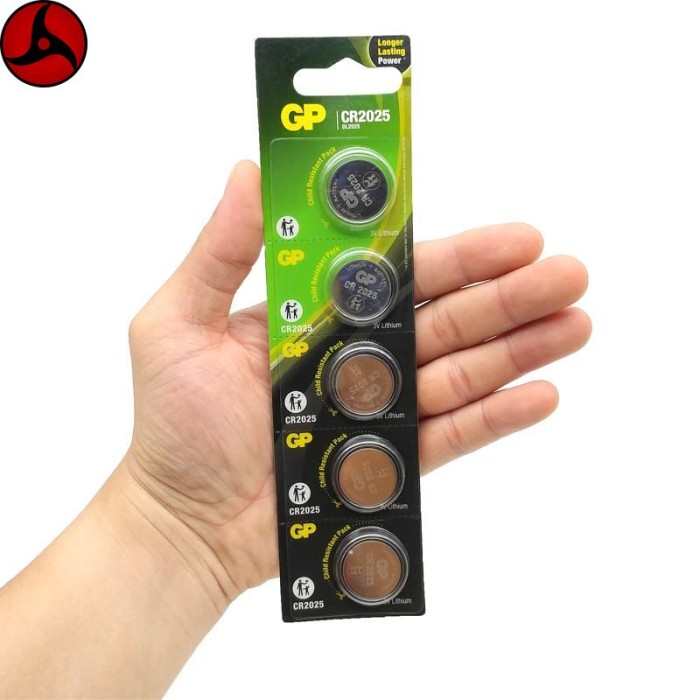Vỉ 5 Pin Cúc Áo GP Lithium Coin Battery 3V - GP CR2025-2CPU5 - Hình ảnh 4