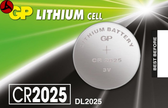 Vỉ 5 Pin Cúc Áo GP Lithium Coin Battery 3V - GP CR2025-2CPU5 - Hình ảnh 10