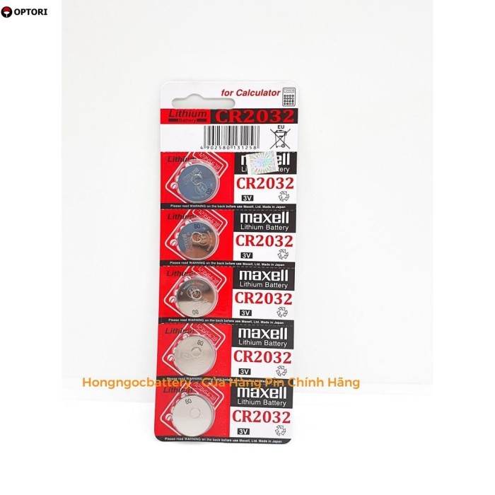 Vỉ 5 Viên Pin CR2032 / CR2025 / CR2016 / CR1632 / CR1620 / CR1616 / CR1220 Maxell Lithium 3V - Made In Japan - Hình ảnh 4