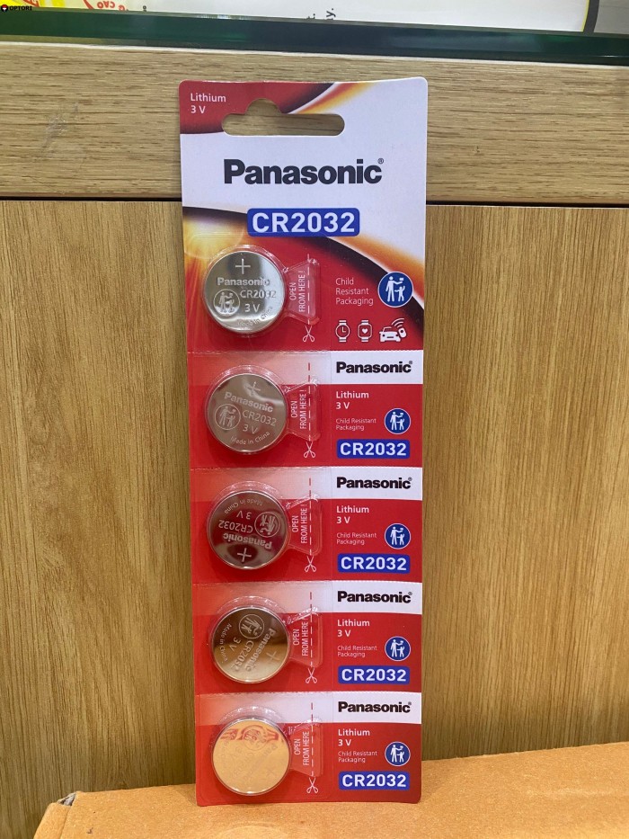 5 Viên Pin CR2032 3V Panasonic Lithium thay pin Smartkey , Cmos , Pin thay Airtag - Hàng chính hãng