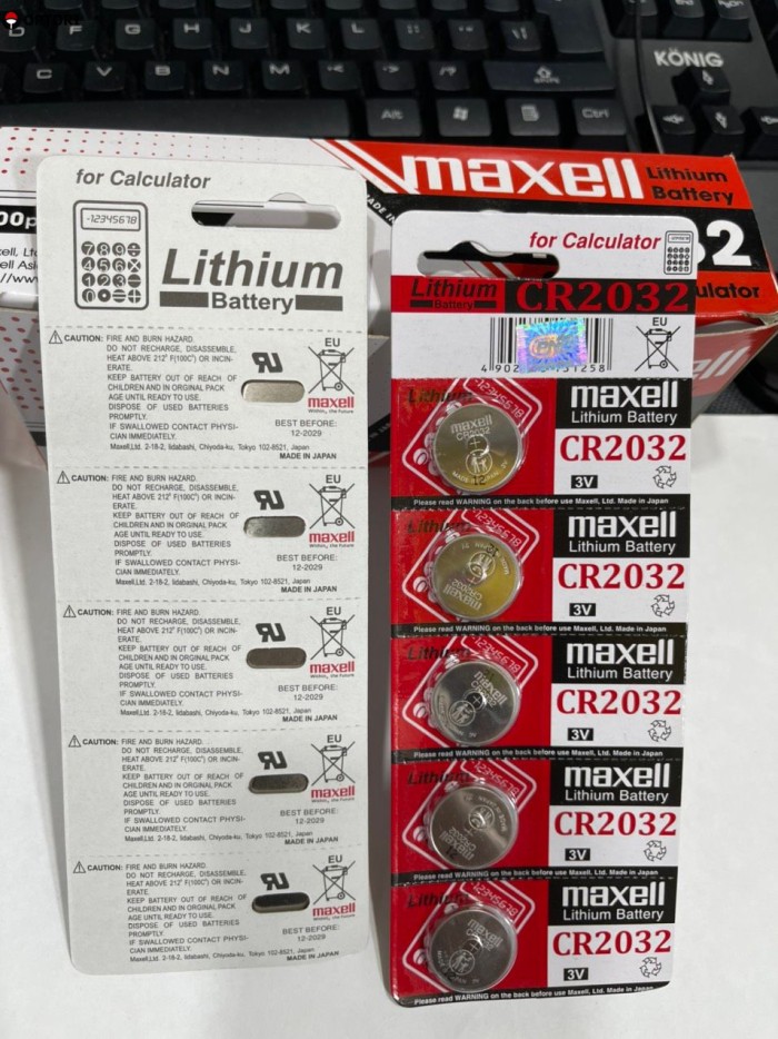 Vĩ 5 viên pin Maxell CR2025-CR2016-CR2032 -CR1220-CR1620-CR1616-CR1632   3V - hàng nhập khẩu - Hình ảnh 2