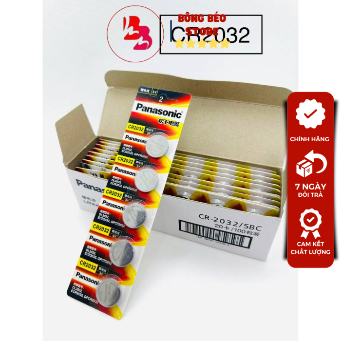 Vỉ 5 Viên Pin Cmos CR2032 / CR2016 / CR2025, Pin Khuy Cúc Áo Panasonic Máy Đo Đường Huyết - Đồ Chơi - Máy Tính - Smartkey Xe Máy - Máy Ảnh
