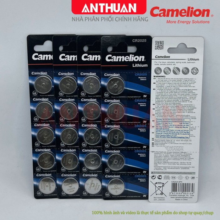 Pin CR2032 / CR2025 / CR2016 Camelion Lithium 3V. Pin chìa khóa Smart Key, CMOS, đồng hồ điện tử, máy tính Casio và các thiết bị chuyên dụng. - Hình ảnh 4