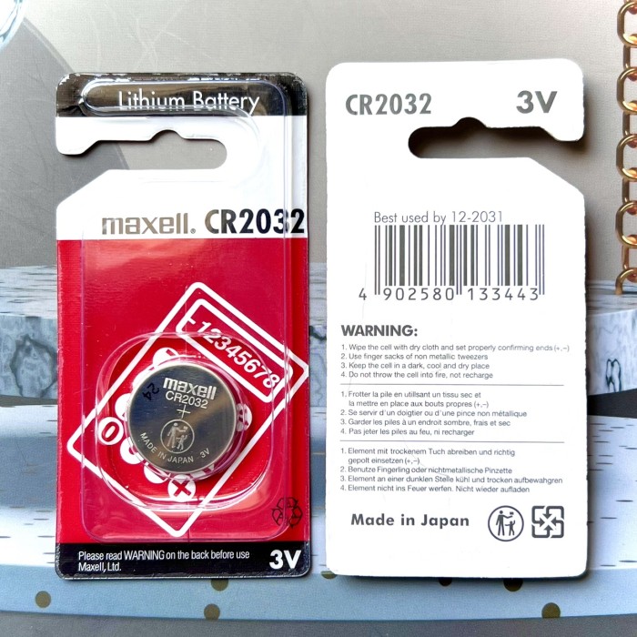 Pin Maxell CR2032 Lithium 3V Cao Cấp Made In Japan Date 2031 - Hình ảnh 2