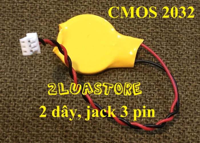 Pin Cmos laptop CR2032 CR1220 có dây jack cắm dùng cho laptop, thiết bị điện tử - Hình ảnh 3