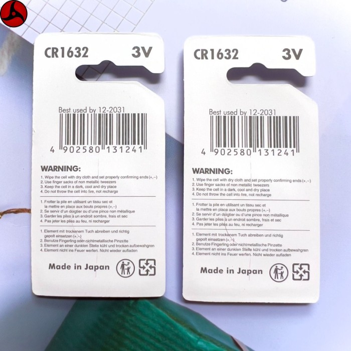 Vỉ 1 viên pin chính hãng Maxell CR1632 Nhật Bản - Hình ảnh 4
