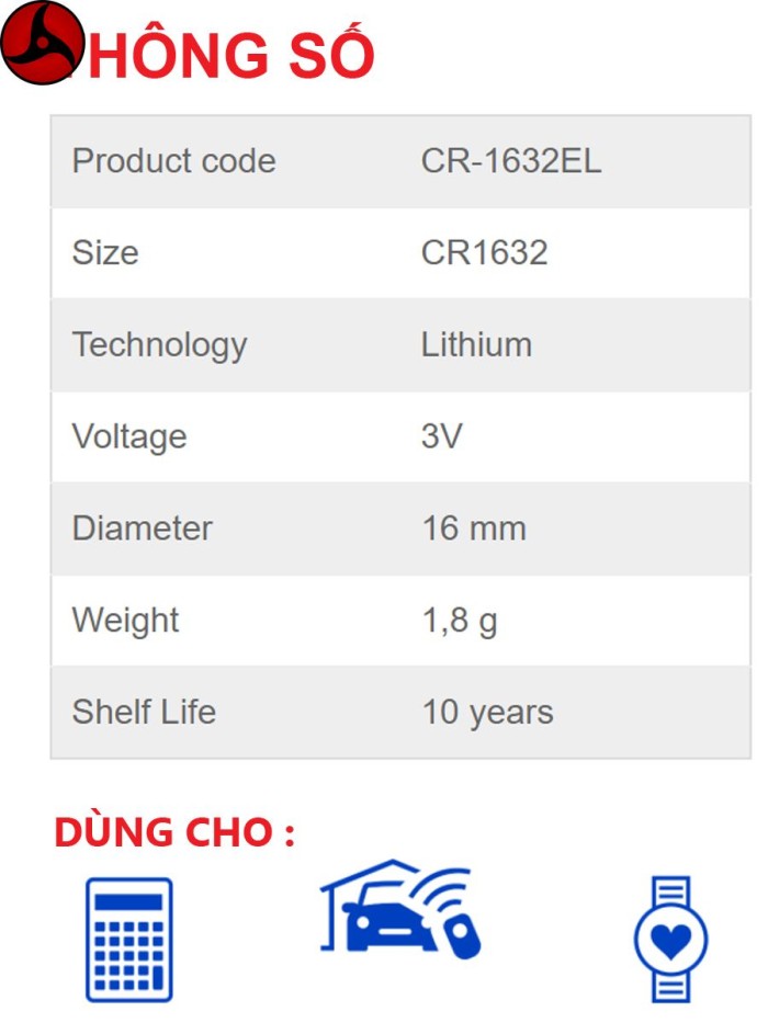 Pin Panasonic CR 1632 -Hàng chính hãng - Hình ảnh 4