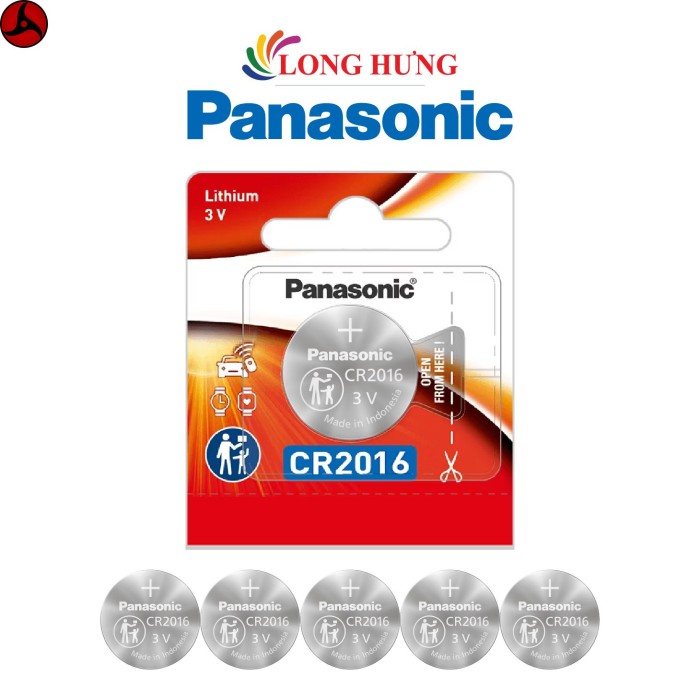 Vỉ Pin nút Panasonic 3V CR-2016/5BN (1 viên/5 viên) - Hàng chính hãng
