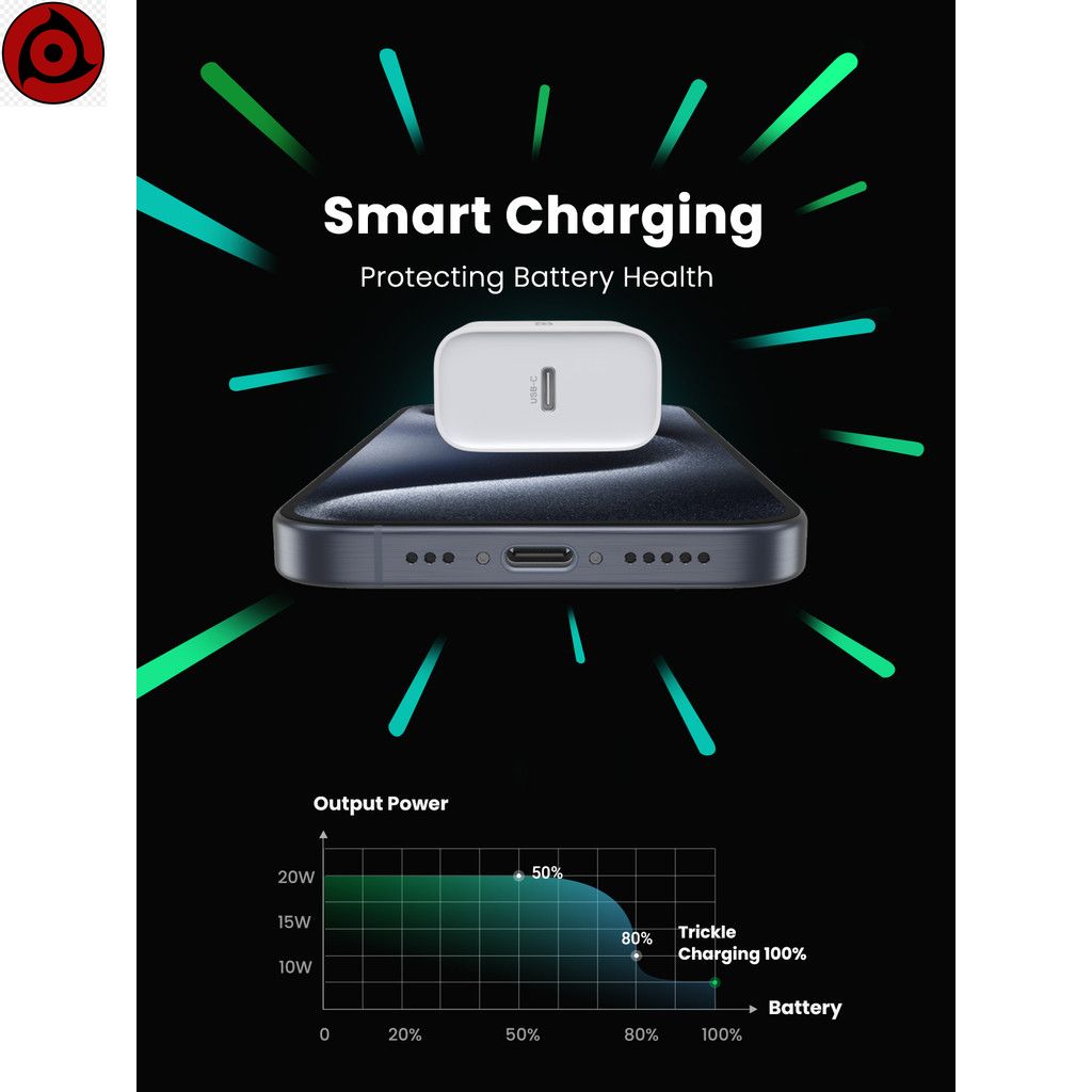 UGREEN PD 20W, Bộ sạc USB C, Bộ sạc nhanh, Bộ sạc tường USB-C, Bộ Chuyển Đổi nguồn, Tương thích với iPhone 16 Pro Max - Hình ảnh 3