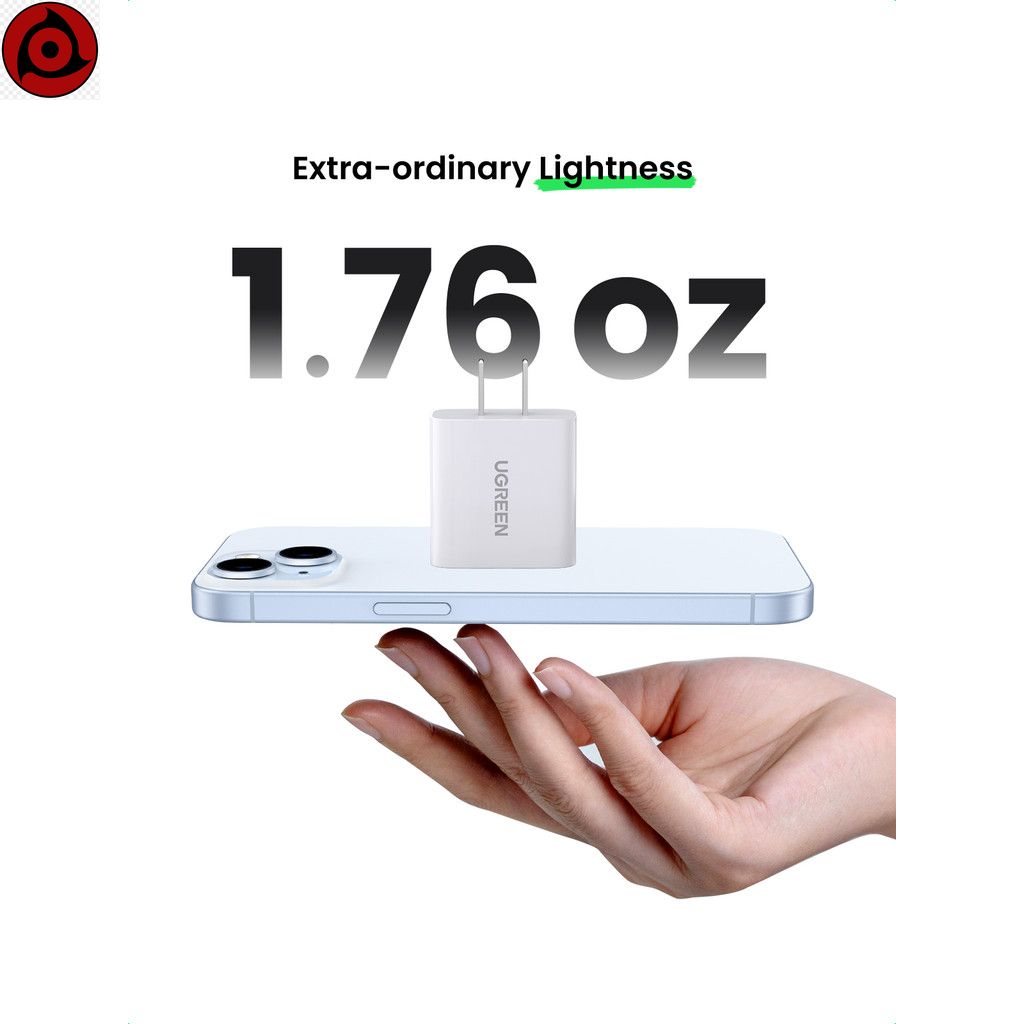 UGREEN PD 20W, Bộ sạc USB C, Bộ sạc nhanh, Bộ sạc tường USB-C, Bộ Chuyển Đổi nguồn, Tương thích với iPhone 16 Pro Max - Hình ảnh 6