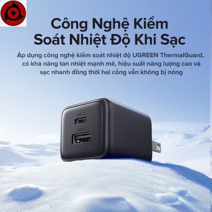【 Nexode + 2 Cổng 】 UGREEN 20W GaN Sạc Mini USB C Sạc Điện Thoại PD3.0 QC3.0 Cho iP16 15 14 Pro Max Samsung S25  Ultra - Hình ảnh 8