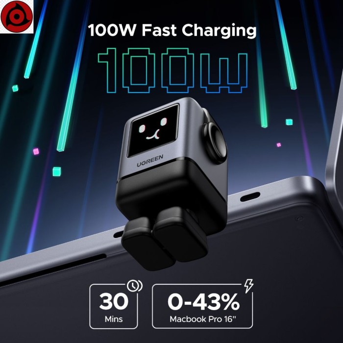 Bộ sạc UGREEN Uno GaN 100W, loại C, PD, USB, 4 cổng, Robot nhỏ, sạc nhanh cho iPhone 16 15 pro max SAMSUNG S24 Ultra - Hình ảnh 2