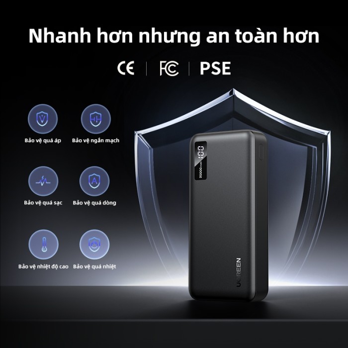 Pin dự phòng UGREEN 20000mAh/10000mAh PD20W Sạc nhanh cho điện thoại Android|Bảo hành 18 tháng - Hình ảnh 8