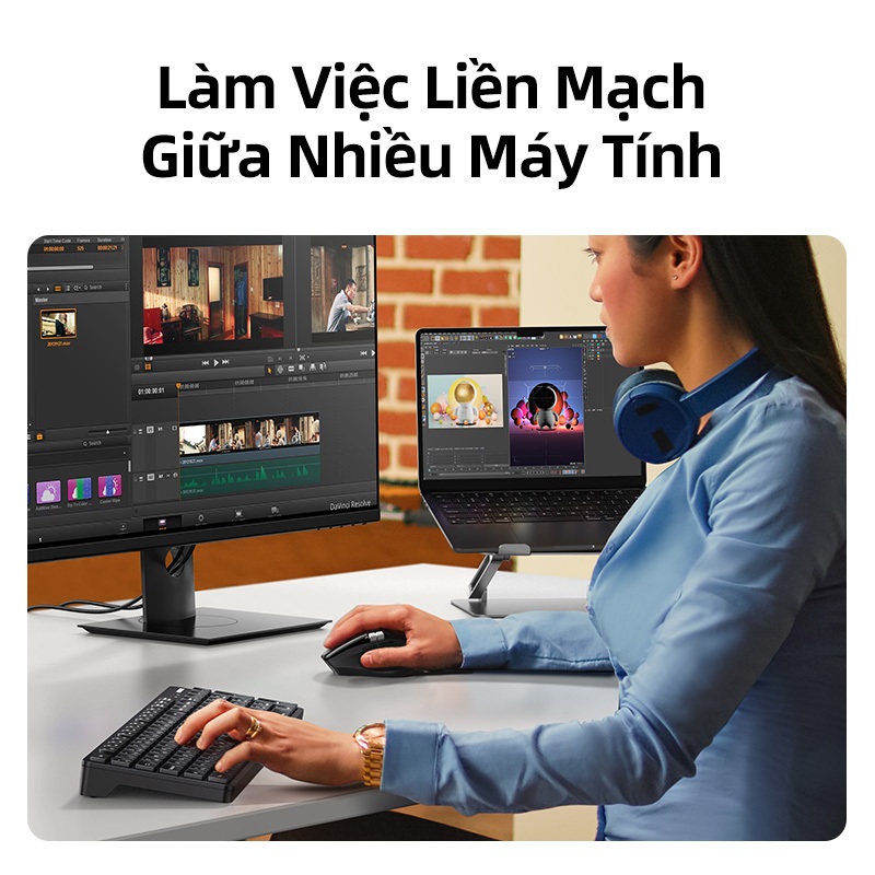 UGREEN,Chuột Bluetooth Không Dây, 2.4G, Công Nghệ 5.4, Thiết Kế Công Thái Học, 5000DPI, 1000 Hàng Cuộn Tốc Độ Cao - Hình ảnh 5