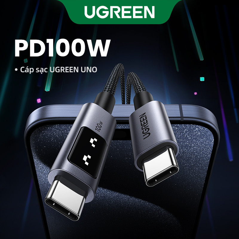 Cáp sạc nhanh UGREEN Uno 100W Type C E-Marker cho iPhone 16 Pro Max cho iPhone 15 Series Samsung S25 Ultra - Hình ảnh 9