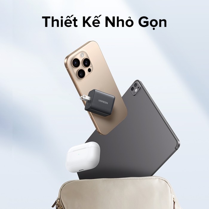 Bộ sạc USB C UGREEN 30W Nexode GaN PPS Khối sạc tường nhanh gọn Bộ chuyển đổi nguồn USB-C cho Galaxy S25 S24 Ultra - Hình ảnh 4