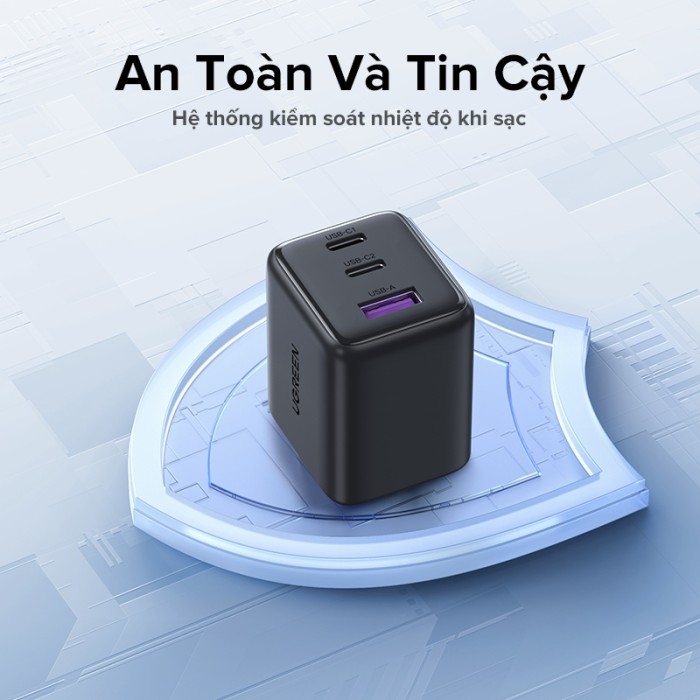 Bộ sạc USB C UGREEN 30W Nexode GaN PPS Khối sạc tường nhanh gọn Bộ chuyển đổi nguồn USB-C cho Galaxy S25 S24 Ultra - Hình ảnh 6