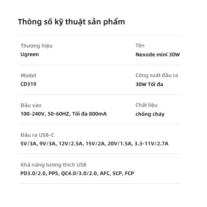 Combo sạc nhanh 30W UGREEN cho iPhone 8 đến iPhone 14 series - Củ 20W 1C & Cáp CtoL đạt chứng chỉ MFi US304 - Hình ảnh 9