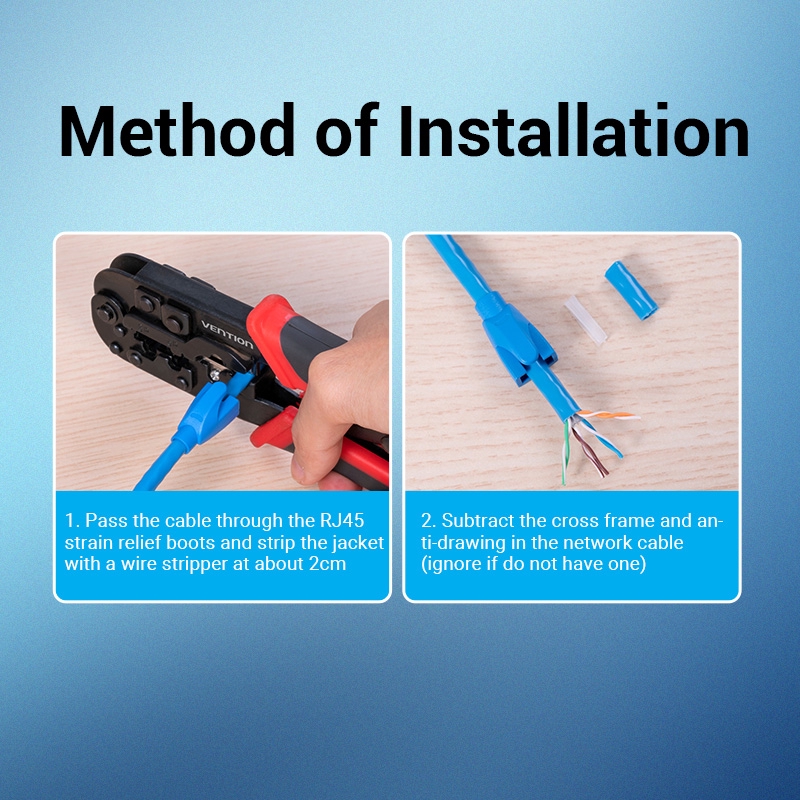 Vỏ Gắn Đầu Nối Mạng RJ45 Vention Giảm Căng Cho Dây Cáp Ethernet CAT5E CAT6 - Hình ảnh 8