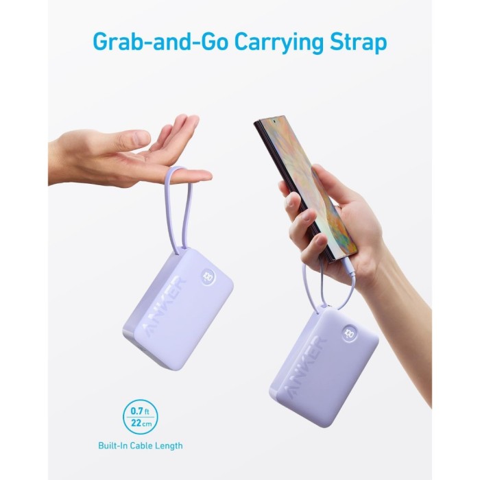 [chỉ giao TPHCM] Pin Sạc Dự Phòng ANKER 335 20000mAh 22.5W (Built-In USB-C) - 2 cổng (1USB-C & 1USB-A) - A1647 - Hình ảnh 2