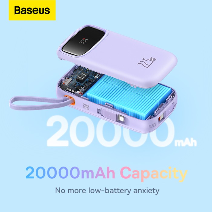 Sạc dự phòng BASEUS 20000mAh PD 22.5w hai cổng tiện dụng cho điện thoại - Hình ảnh 3