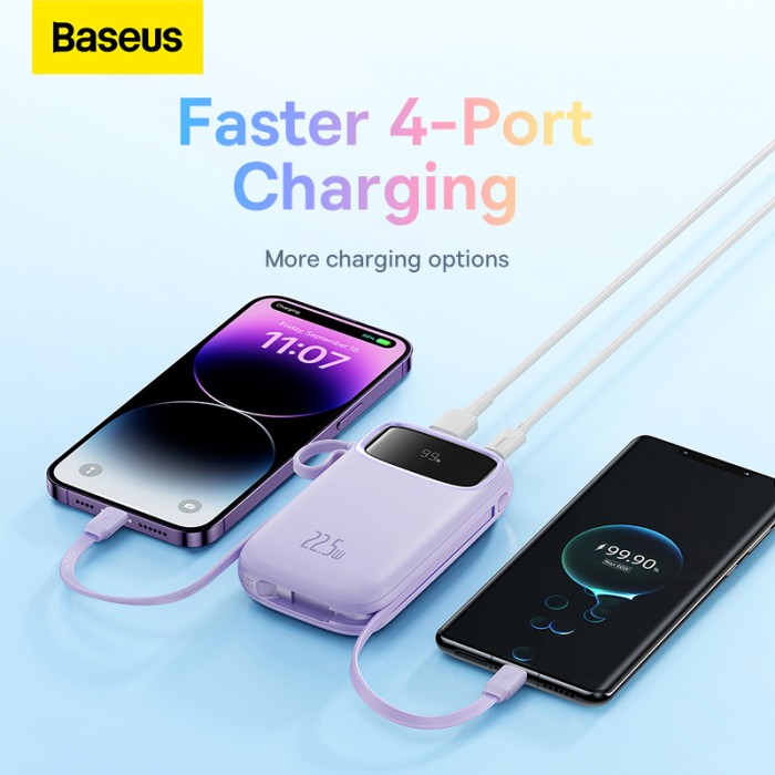 Sạc dự phòng BASEUS 20000mAh PD 22.5w hai cổng tiện dụng cho điện thoại - Hình ảnh 2