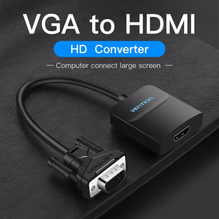 Cáp chuyển đổi Vention đổi đầu cắm VGA sang lỗ cắm HDMI 1080p chuyển vga sang hdmi - Hình ảnh 4