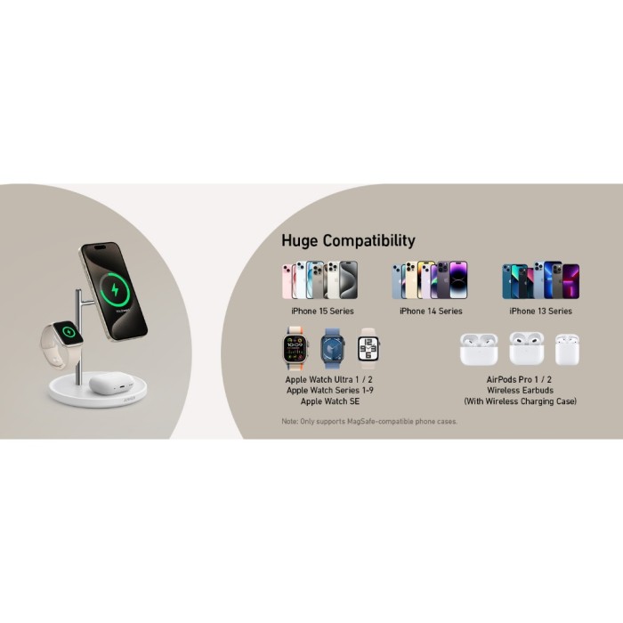 Đế sạc Anker MagGo 3-in-1 Wireless chuẩn Qi2 15W kèm bộ sạc - B25M3 - Hình ảnh 7