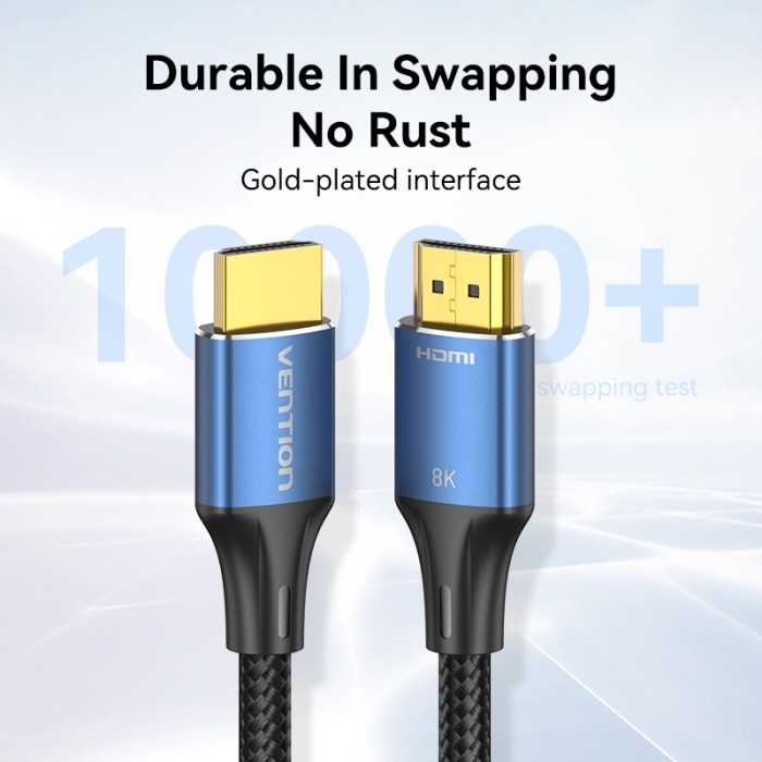 Cáp HDMI Vention 8k 60Hz 48Gbps HDMI 2,1 Tốc Độ Cao tốc độ cao bằng hợp kim nhôm 4K 120Hz cho TV Xiaomi BOX - Hình ảnh 5
