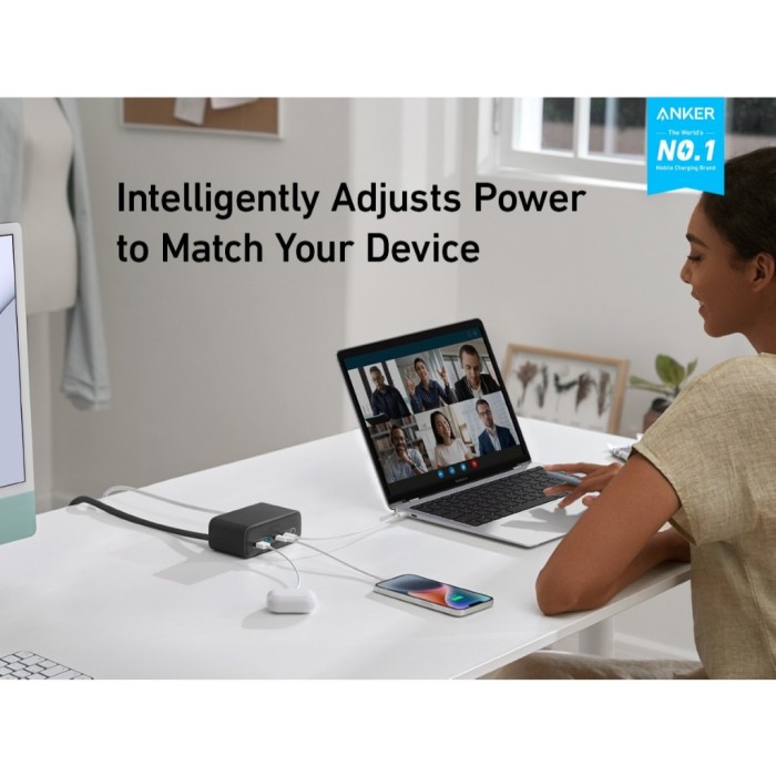 Trạm sạc nhanh 7in1 Anker 525 67W - 7 cổng (3 ổ cắm AC & 2USB-A & 2USB-C) - A91C0 - Hình ảnh 2