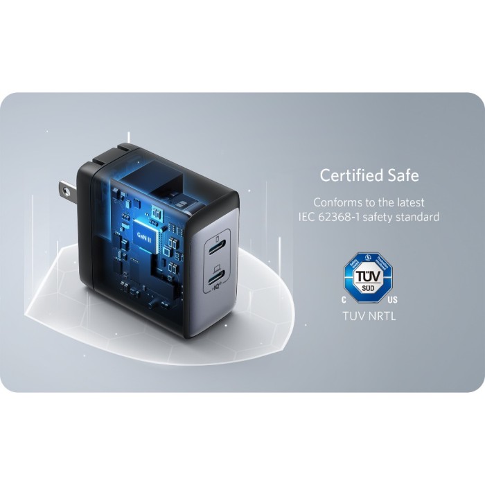 {Dùng cho điện thoại, laptop]  SẠC ANKER 726 NANO II 2 Cổng USB-C 65W - A2666 - Hình ảnh 4