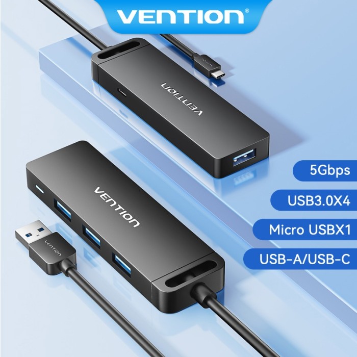 Bộ Chia USB Vention USB 3,0 Hub 4 Cổng Tốc Độ Cao 5Gbps Bộ Chia USB Di Động HUB USB Máy In Máy In Tương Thích Với Laptop PS4