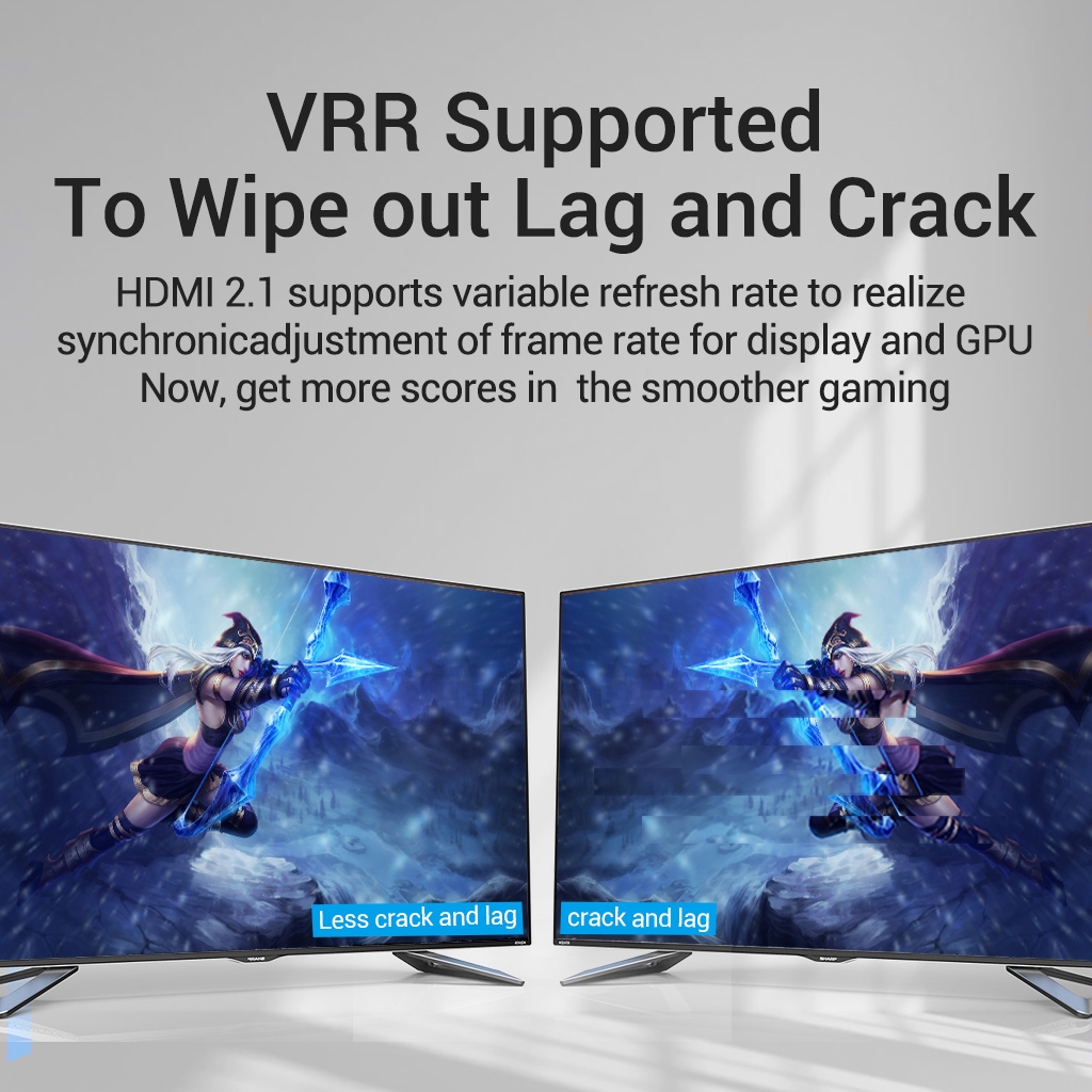 Cáp HDMI Vention 2.1 8K/60Hz Tốc Độ Cao 48Gbps PVC Bện Dolby Vision Cáp Video HDMI PVC Cho PS5 TV Xiaomi - Hình ảnh 9