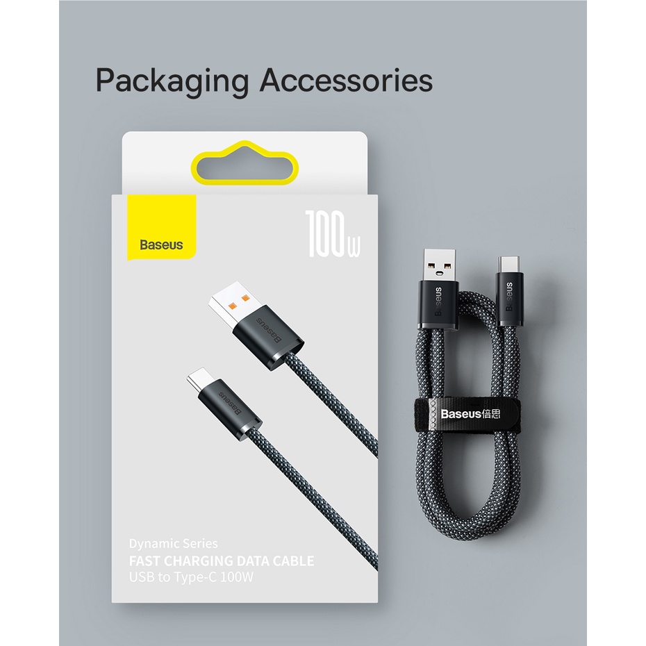Dây cáp sạc nhanh BASEUS 100W 6A USB Type C dành cho Huawei Xiaomi Mi 10 - Hình ảnh 9