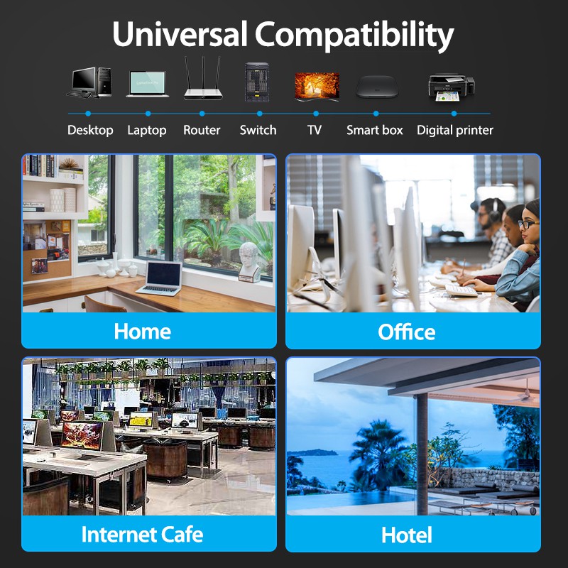 Dây Cáp Mạng Vention Cat6 1000Mbps Tốc Độ Cao Gigabit Lan Cat 6 Dành Cho Laptop PS 4 RJ45 - Hình ảnh 8