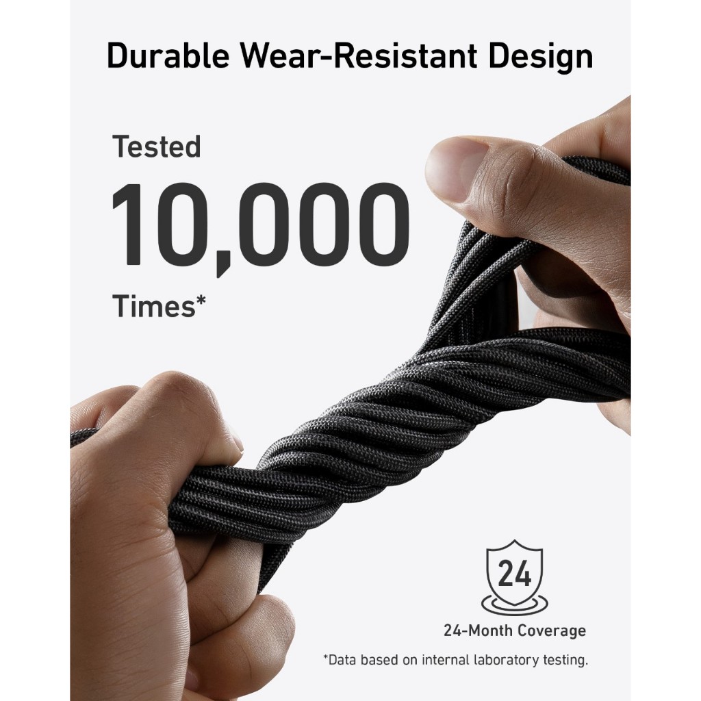 Cáp sạc nhanh & truyền dữ liệu Anker 543 USB-C to USB-C 240W Nylon bọc dù siêu bền - A80E5/A80E6 - Hình ảnh 3