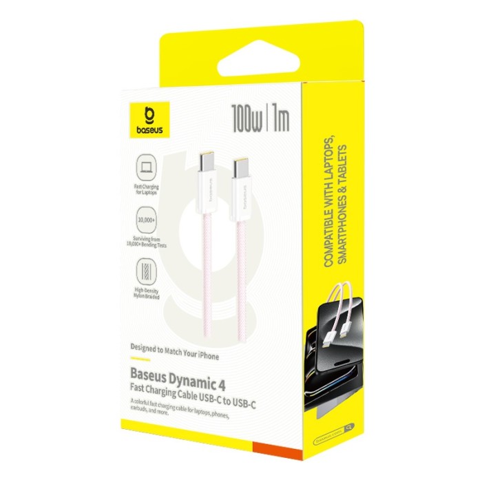 Cáp Baseus 100W PD USB C Sang USB Type C Cho Điện Thoại 15 Sạc Nhanh Cho Macbook Samsung - Hình ảnh 6