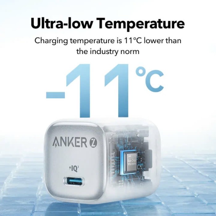 Củ sạc nhanh Anker Zolo GaN 20W/ 30W | 1 cổng USB-C | Sạc nhanh Power IQ 3.0 | Chân gập gấp gọn tiện lợi - A2699/8